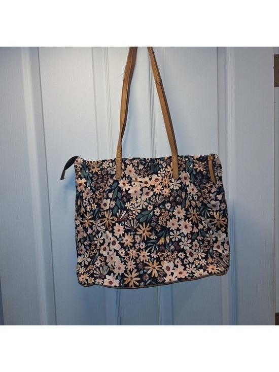 Sonoma Handbags - Floral Tote Bag Tan Straps
